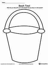 Beach Bucket Draw Worksheets Myteachingstation Drawing Do Worksheet Items Preschool Coloring Take Printable Activities Activity Summer Child They Encourage Imagination sketch template