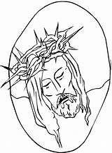 Jesus Coloring Printable Pages Kids Crown Thorns Friday Good Color Drawing Christ Children Calms Storm Pintables Getdrawings Sunday Bible Related sketch template