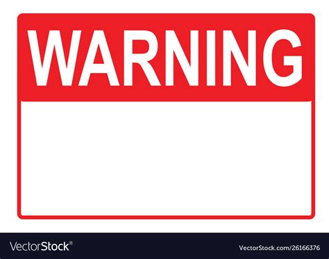 warning sign danger sign  blank space vector image