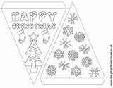 Bunting Gingerbread Finished sketch template
