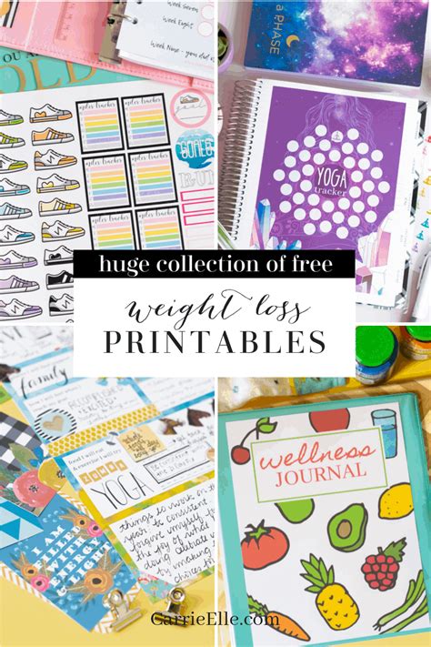 weight loss printables carrie elle