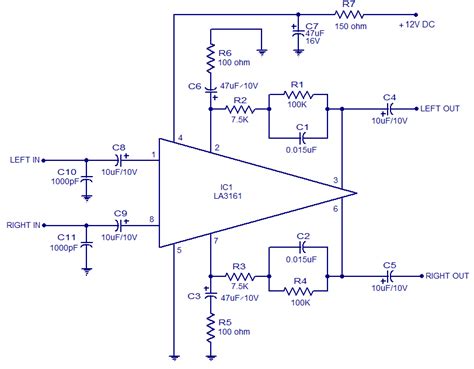la stereo preamplifier circuit audio wiring diagram