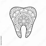 Tooth Dente sketch template