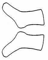 Socks Template Coloring Sock Clipart Outline Pages Colouring Printable Templates Cliparts Aid Band Pair Library Clip Chef Hat Archjrc Footprint sketch template