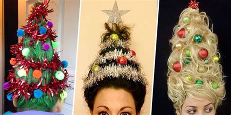 The Christmas Tree Hair Trend Is Festive Af