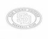 Coloring Pages Mlb Logo Baseball Padres Diego San Sport Printable Color Info sketch template
