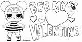 Lol Coloring Pages Doll Valentine Bee Queen Dolls Color Surprise Sheets Valentines Choose Board sketch template
