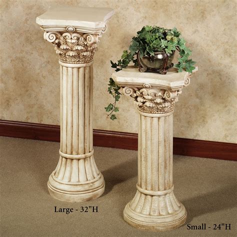 corinthian indoor outdoor display column pedestal columns decor