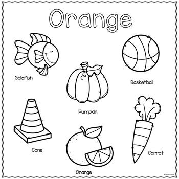 color orange printable activities color   week tpt