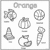 Orange Color Printable Activities Week Preview sketch template
