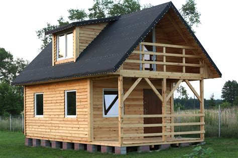 dom drewniany letniskowy domek drewna taras   oficjalne archiwum allegro