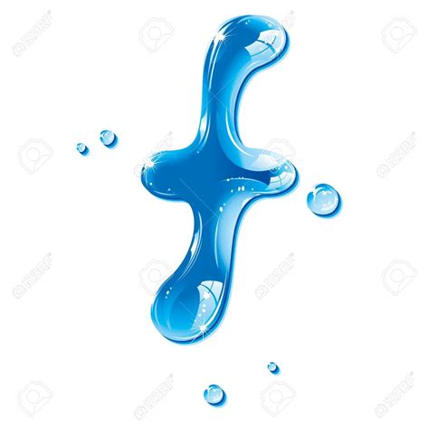 Abc Series Water Liquid Letter Small Letter F Royalty Free Cliparts