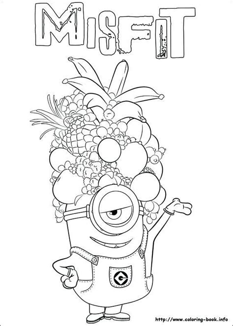 minion  fruit hat coloring pages  open coloring pages