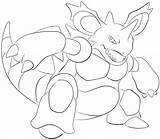 Nidoking Gerbil Lineart Axew sketch template