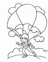 Coloring Paratrooper Boy Pages sketch template