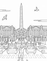Coloring Pages Concorde Cities Place La Kids Fun sketch template