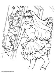 gambar barbie coloring pages princess popstar  printable barbi