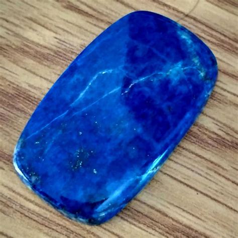 rare blue color octagon shape smooth  natural lapis lazuli indian