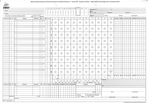 softball score sheet template business