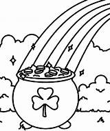 Coloring Pot Gold Rainbow Shamrock Pages Shamrocks Color Printable Drawing St Patricks Clipart Symbol Getdrawings Line Print Pooh Winnie Advertisement sketch template