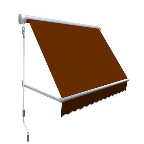 rolltec  ft motorized retractable patio awning  ft   projection  brownbeige