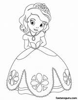 Princess Sofia Coloring Pages Printable Cute Girls sketch template