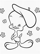 Tweety Looney Tunes Colouring Clipart Cute Library Cool Coloringhome sketch template
