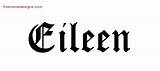 Eileen Name Graphic Designs Tattoo Blackletter sketch template