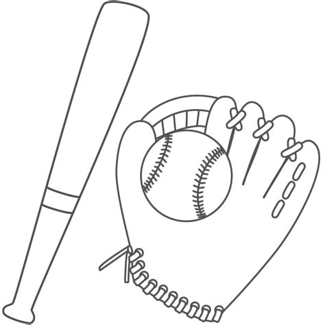 bat  baseball   glove coloring page sports coloring home