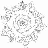 Mandala Rose Coloring Color Pages Mandalas Para Colorear Rosas Da Rosa Printable Con Roses Imprimir Flower sketch template