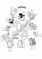 Beginners Crosswords Animals Vivi Quir Posted Worksheet sketch template