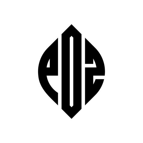 diseno de logotipo de letra de circulo pdz  forma de circulo  elipse pdz letras elipses