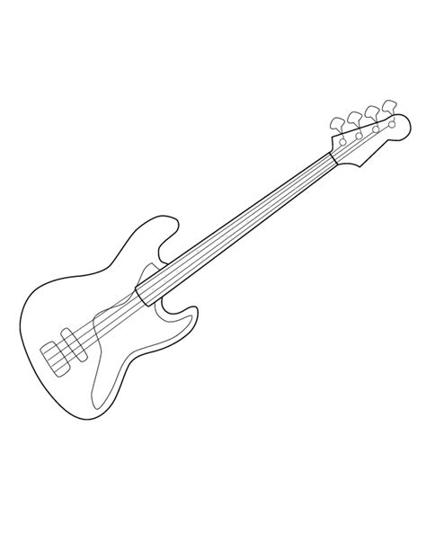 electric guitar coloring coloring pages
