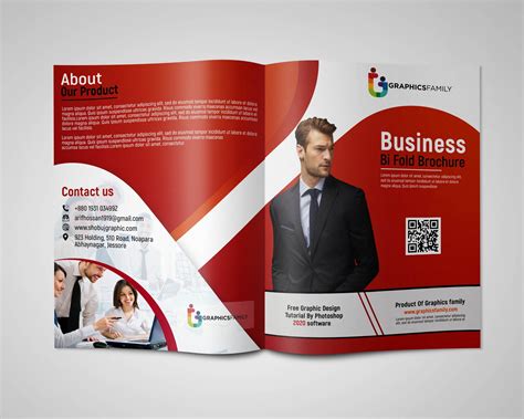 business bi fold brochure design template  psd graphicsfamily