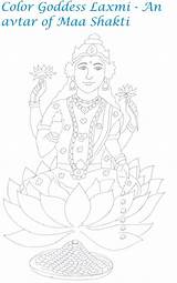 Coloring Kids Navratri Printable Pages Goddess Navaratri Pdf Open Print  Maa sketch template