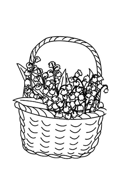 beautiful basket  flowers coloring pages  place  color