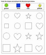 Preschool Worksheets Shapes Math Learning Visit Printables Year Old sketch template