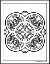 Celtic Coloring Cross Glass Stained Pages Print Template Printable Color Window Colorwithfuzzy Ornate Irish Might sketch template