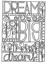 Coloring Pages Dream Doodle Sharpie Kids Big Bullet Adult Printable Color Doodles Print Getcolorings Popular Quote Journal Children Getdrawings Colorings sketch template
