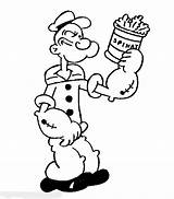 Popeye Coloring Pages Cartoon Characters sketch template
