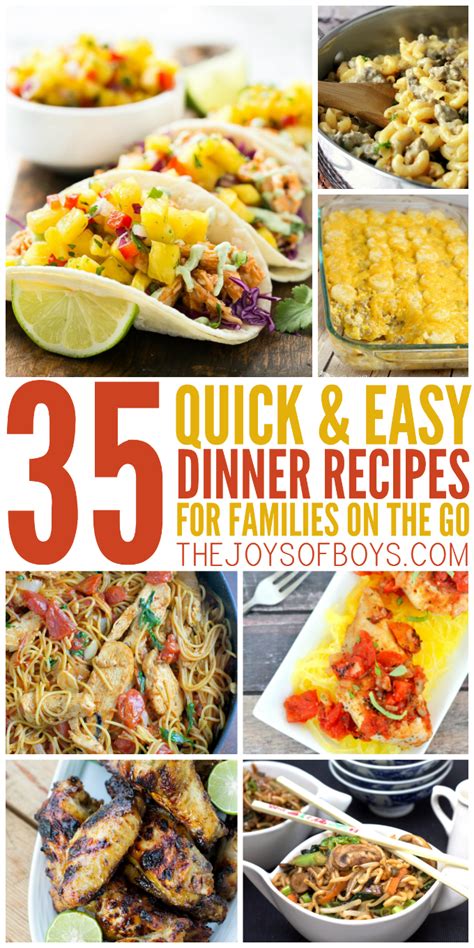 quick  easy dinner recipes   family