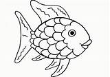 Rainbow Fish Template Coloring Popular Pages sketch template