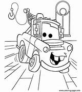 Coloring Mater Cars Pages Disney Mcqueen Movie Lightning Tow Colouring Printable Print Color Truck Drawing Pixar Kids Lightening Matter Sheet sketch template
