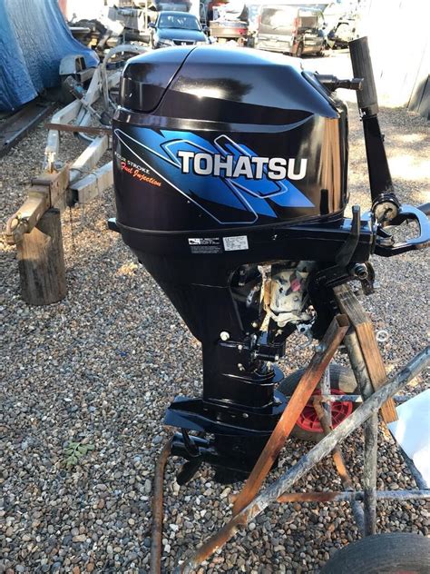 tohatsu mercury  hp  stroke efi outboard long shaft pull start tiller  chertsey