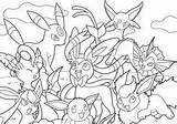 Eevee Evolutions Pikachu Pokémon Evoluções Ausmalen Zeichnungen Bulbasaur Jungen Pferde Malbücher sketch template