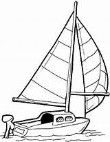 Boat Coloring Pages Coloriage Little Voilier Sailboat Kids Transportation Color Printable Clipart Boats Transport Bateau Water Cliparts Course Online Sherriallen sketch template