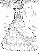 Coloring Anime Princess Pages Girl Printable Color Getcolorings Getdrawings sketch template