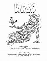 Coloring Astrology Gemini Virgo Print Zodiac Sign Star Horoscope Designlooter 18kb sketch template