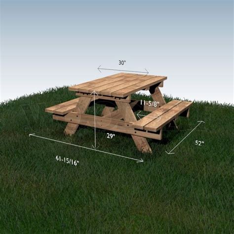 table  pique nique woodself le site des plans de meubles gratuits stol dlya piknika