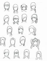 Hair Anime Girl Drawing Easy Hairstyles Female Long Deviantart Drawings Manga Template Cute Draw Side Pages Guy Getdrawings Pencil Male sketch template